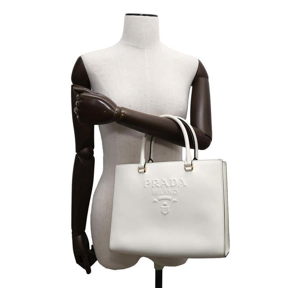 Prada Medium Handbag Saffiano Leather White - Picture 4 of 16